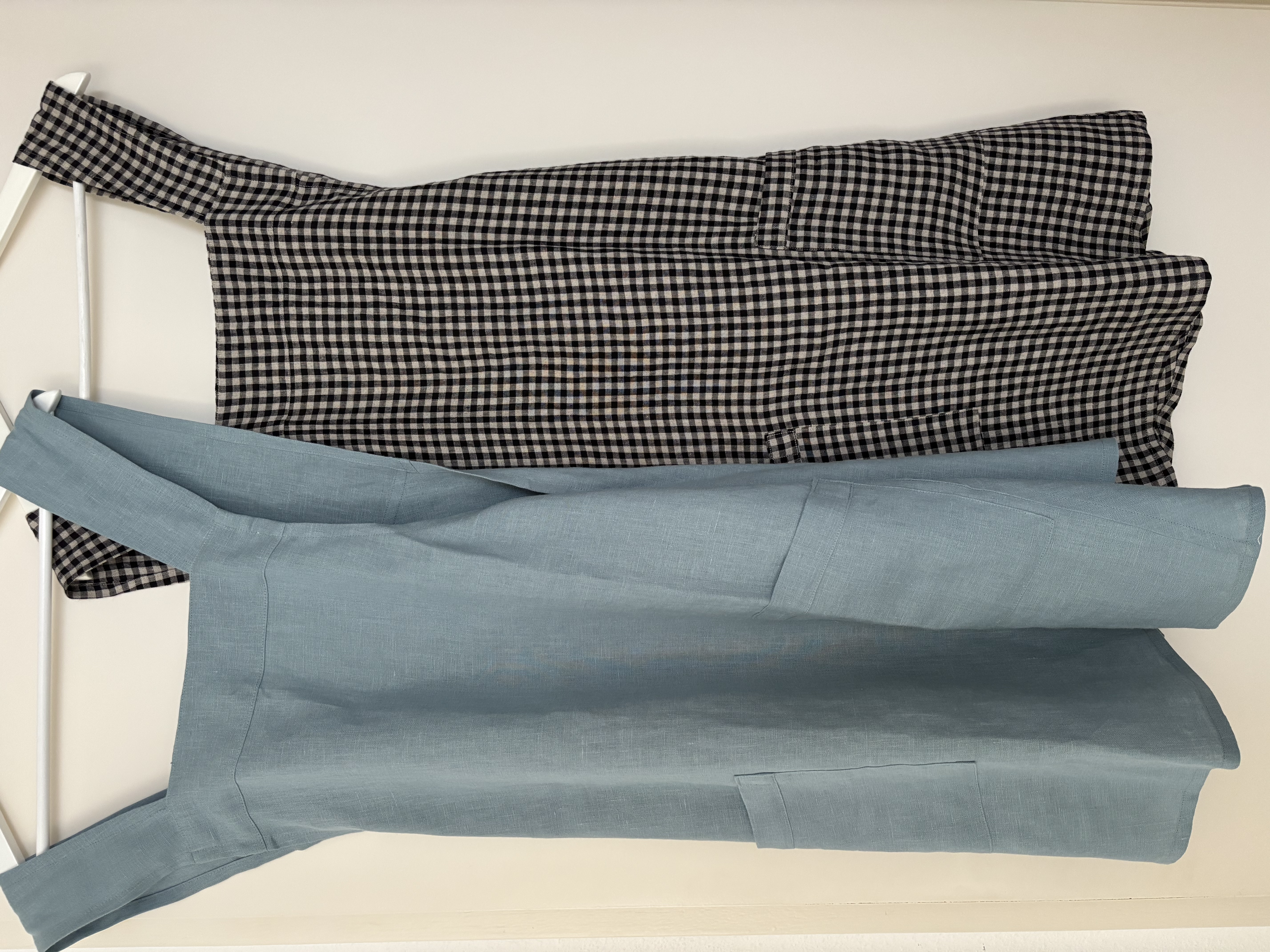 Linnen Japans schort, Maria Martha, Dorset Blue