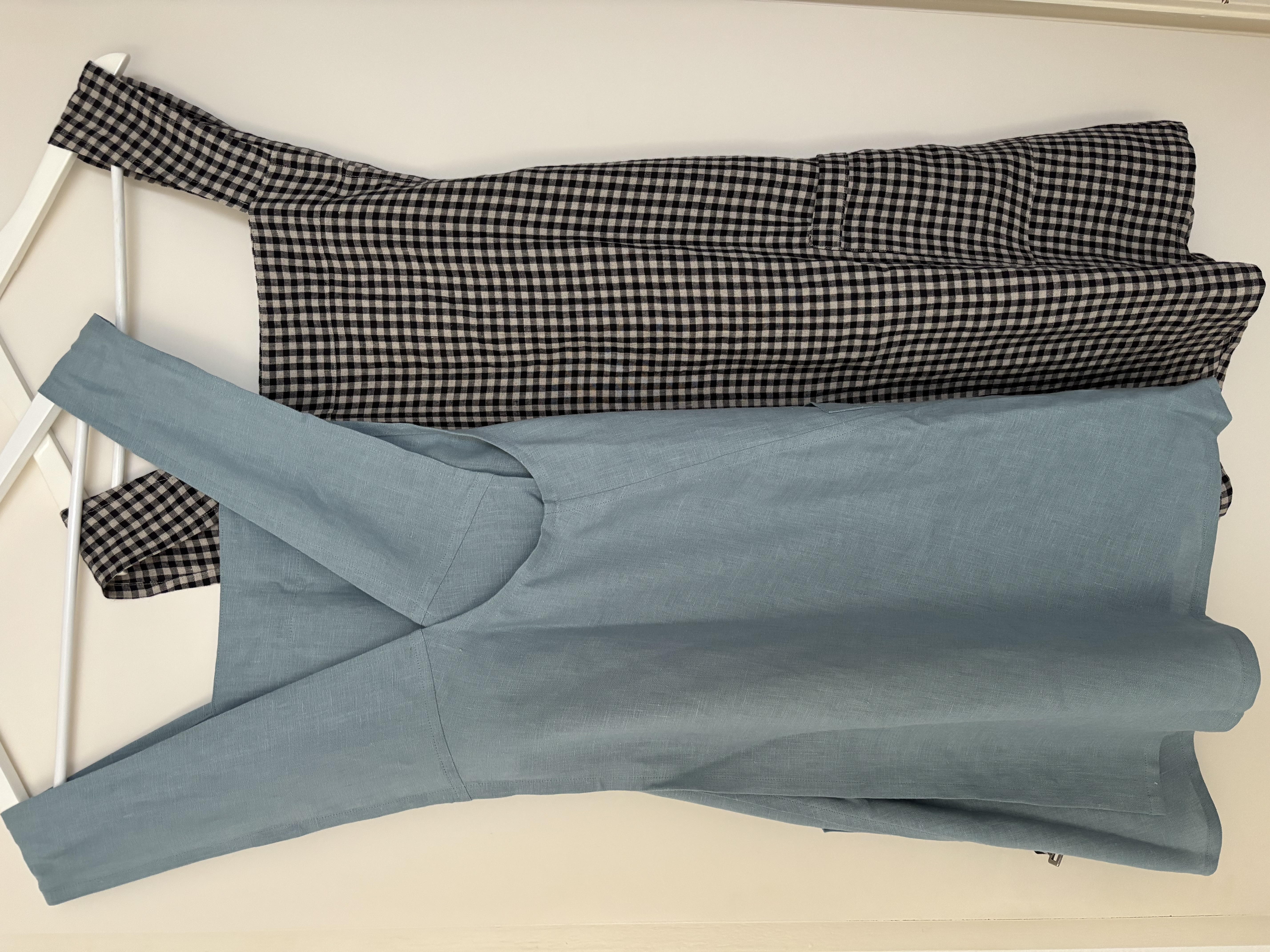 Linnen Japans schort, Maria Martha, Dorset Blue