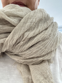 Sjaal van 100% wol, beige mêlee