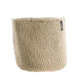 Mand van 80% gerecycled plastic met  sisal, naturel, van Mifuko, maat m