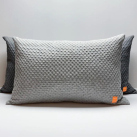Kussen knitted, stone, lichtgrijs, MLM Made