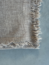 Sjaal, wool melange, vergrijsd bruin