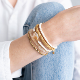 Superwrap citrien met edelsteen en kralen, A beautiful Story