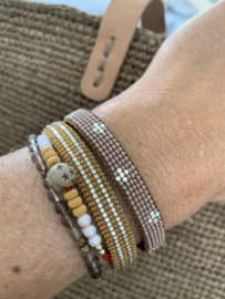 Armband Little Cross, taupe, Ibu Jewels