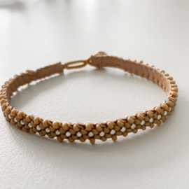 Armband Lace, latte - zilver, Ibu Jewels