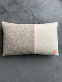 Kussen wol, beige - wolwit, MLM, Made, 60 x 40