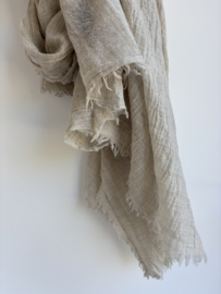 Sjaal van 100% wol, beige mêlee