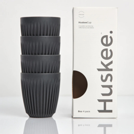 Huskee cup, 8oz/240ml, 4 pack, kleur charcoal