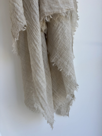 Sjaal van 100% wol, beige mêlee
