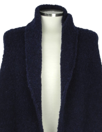 Big wrap bouclé, navy blauw, SjaalMania