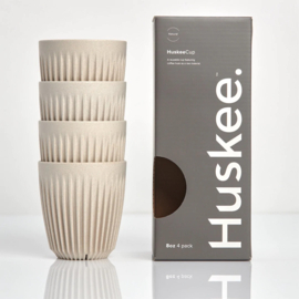 Huskee cup 8oz/240ml, 4 pack, kleur naturel