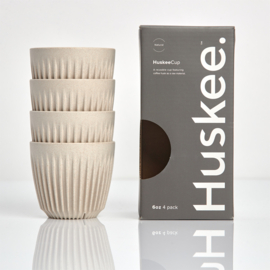 Huskee cup  6oz/180ml, 4 pack, kleur naturel