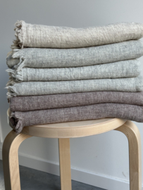 Sjaal, wool melange,  zacht grijs