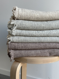 Sjaal, wool melange, zand-beige