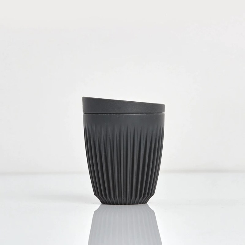 Huskee cup met deksel, 8oz/240ml, kleur charcoal