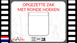 opgezette zak met ronde hoeken