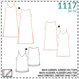 1117, maxi jurken / jurken: 1 - makkelijk