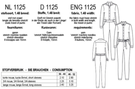 DRUKWERK 1125, jumpsuit stretch stoffen, 1 makkelijk/2 beetje ervaring