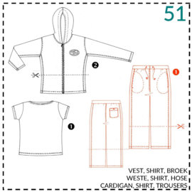 51, tricot broek/short: 1 makkelijk