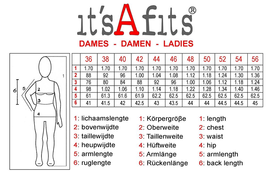 it'sAfits maattabel dames