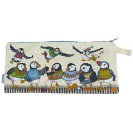 Emma Ball -  Long Project Bag - Woolly Puffins