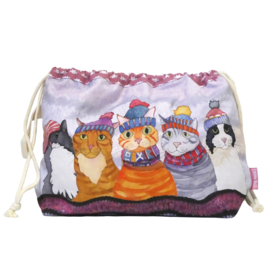 Emma Ball - Cats in Hats Drawstring Bag
