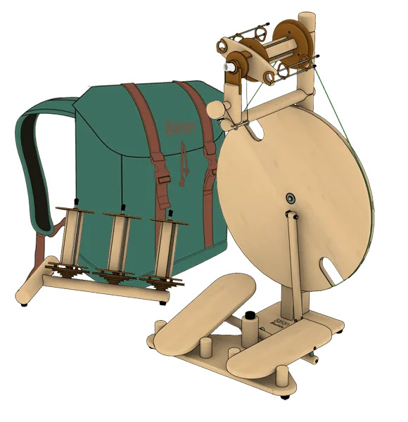 Lojan Travel Buddy Spinning Wheel incl. Backpack
