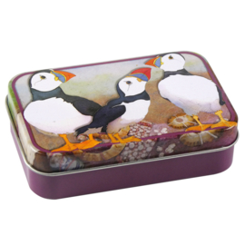 Emma Ball - Felted Puffins – Mini Rectangular Tin