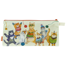 Emma Ball -  Long Project Bag - Kittens in Mittens
