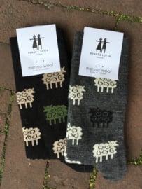 Wool sock 'Sheep' Anthracite
