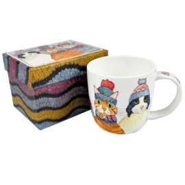 Cats in Hats Bone China Mug with Gift Box