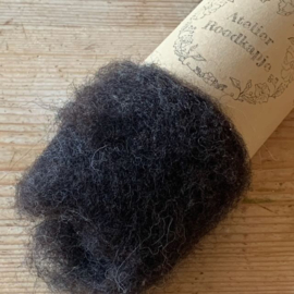 Steenschaap, lamswol - zwart