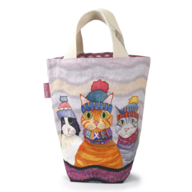 Emma Ball - Cats in Hats Small Bucket bag