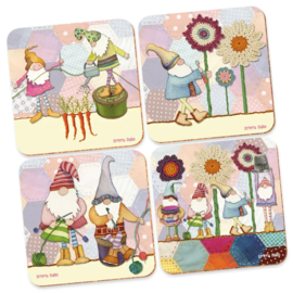 Emma Ball - Four Coasters - Crafting Gnomes