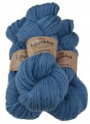 Lovikka - 4141 Nordisk blå på vit ull