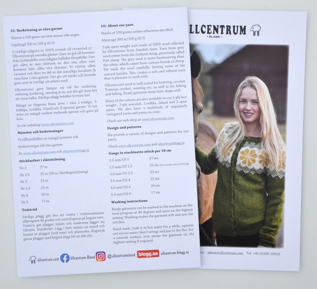 Kleurenkaart Ullcentrum - niet verlopende kleuren