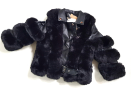 Winterjas Leather Faux Fur