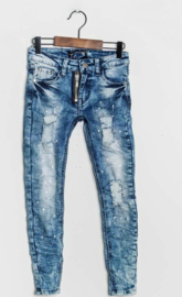 Splattered Jeans Blue