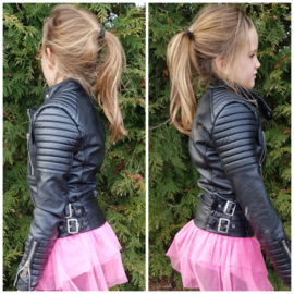 Leather Jacket Black / leren jasje meisje