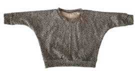 Oversized shirt Leopard Beige