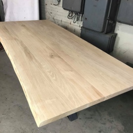 Industriële eettafel, Eiken, Stalen matrixpoot