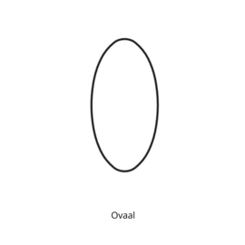 Eettafel linoleum ovaal vorm op matrix poot