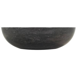 waskom marmer rond 40x12cm zwart