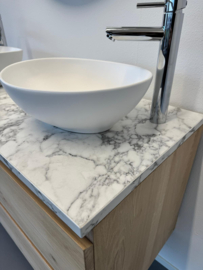 Eiken badkamermeubel Soest met melamine topblad