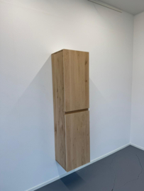 Zwevend badkamerkast met 2 softclose deuren massief eiken 2cm Tilburg