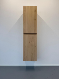 Zwevend badkamerkast met 2 softclose deuren massief eiken 2cm Tilburg