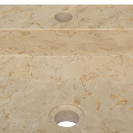 waskom marmer vierkant 40x40x12cm creme