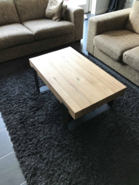 Industriële salontafel eikenhout