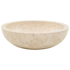 waskom marmer rond 40x12cm creme