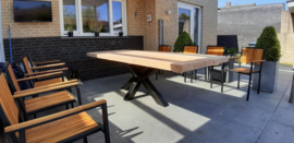 Tuintafels van Douglas hout met matrix-poot